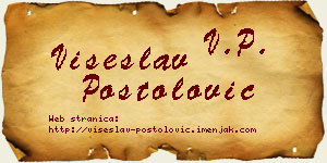Višeslav Postolović vizit kartica